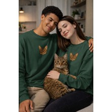 Muhtar Store Tekir Kedi Desenli Sevgili Sweatshirt – Unisex Çift Kombini