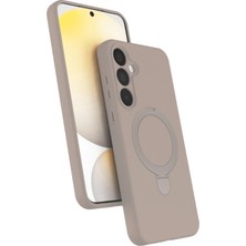 Kalites Kayem  Samsung Galaxy A55 5g Regal Magsafe Standlı Kapak - Çöl Titanyum Kaliteli 2026