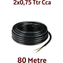 Ms 2 x 0,75 Ttr Cca Siyah Renk Kablo 80 Metre