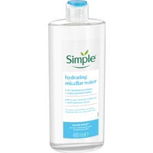 Simple Water Boost Kuru ve Hassas Ciltler Için Nemlendirici Micellar Makyaj Temizleme Suyu 400 ml 2'li Set