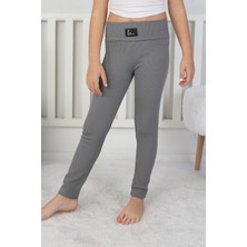 Evolaria Şardonlu Fitilli Kumaş Arma Detaylı Kız Çocuk Günlük Tayt