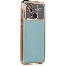 Kalites Kayem  Xiaomi Redmi 10C Kılıf  Lensli Silikon - Gold Kaliteli 2026