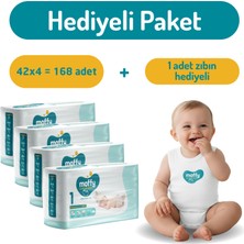 Moffy Twin Newborn No 1 Bebek Bezi (42 x 4) 168 Adet + 1 Adet Zıbın Hediyeli