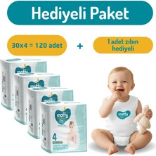 Moffy Twin Maxi No 4 Bebek Bezi (30 x 4) 120 Adet + 1 Adet Zıbın Hediyeli