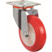 Nobel Tablalı Sanayi Teker, Ø80 Mm, Kırmızı, Pa, 120 kg