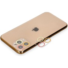 Kalites Kayem  iPhone 11 Pro Max Renkli Kamera Lens Koruma Cam - Turuncu-Kırmızı Kaliteli 2026