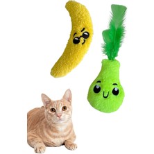 Normadia Kedi Oyuncak Seti, Otlu, Peluş Muz ve Armut, Eğlence ve Hareketli Zamanlar
