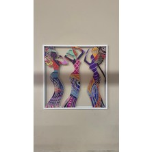 Bukava │ Amazoria Renkli Metal Duvar Tablosu – Kadın Silueti Tasarım-42×42 / 65×65 Renkli Tablo