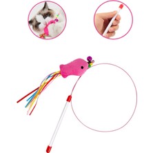 Normadia Esnek Tel Peluş Kedi Oltası, 90 Cm, Eğlenceli Oyuncak