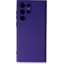 Kalites Kayem  Samsung Galaxy S22 Ultra Kılıf Nano Içi Kadife Silikon - Mor Kaliteli 2026