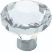 Nobel Düğme Ufo Kulp, Şeffaf-Krom, 30 mm