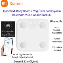 Xiaomi Mi Body Scale 2 Yağ Ölçer Fonksiyonlu  Bluetooth Vücut Analiz Baskülü