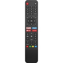 Grundig 65 Cua 7250 Rom Televizyon Için Uyumlu Netflix Youtube Tuşlu Tv LED LCD Uzaktan Kumanda