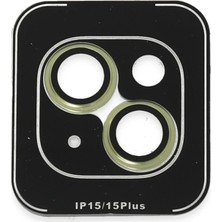 Kalites Kayem  iPhone 15 Pvd Metal Kamera Lens - Sarı Kaliteli 2026