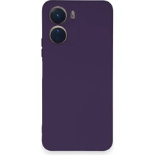 Kalites Kayem  Vivo Y16 Kılıf Nano Içi Kadife Silikon - Mor Kaliteli 2026