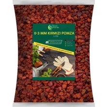 Kırmızı Pomza Kumu Ince Pomza Kumu 0-3 mm 5 Litre Volkanik Cürüf Ponza Lav Kırığı