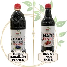 Baştan Yöresel Ürünler 1300 gr Karaüzüm Pekmezi ve 1000GR Nar Ekşisi