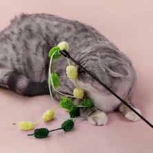 Normadia Renkli Peluş Top Yakalama Oltası, 50 cm Kedi Oyuncağı