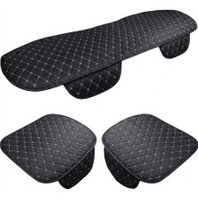 Typhon Fiat / Tofaş Murat 131 Araba Suni Deri Koltuk Minderi Ön ve Arka Takım 3 Parça Gri Dikişli