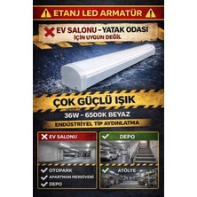 Teletek ENDÜSTRİYEL ETANJ LED 36W TAVAN ARMATÜRÜ –6500K BEYAZ IŞIK – SU GEÇİRMEZ – 120 CM