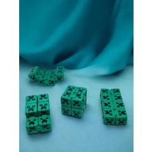 Uztech Minecraft Creeper Sonsuzluk Küpü - 3D Baskı Fidget Stres Oyuncağı - Hareketli Küp