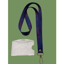 Staffy Atatürk Temalı Lacivert Yaka Ipi ve Kartlık