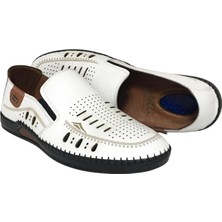 Catelli 576 %100 Hakiki Deri Ortopedik Erkek Yazlık Rahat Günlük Çarık Delikli Ayakkabı 40-45