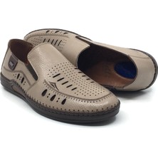 Catelli 576 %100 Hakiki Deri Ortopedik Erkek Yazlık Rahat Günlük Çarık Delikli Ayakkabı 40-45