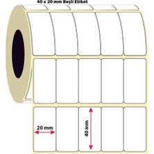 Defu 40 x 20 mm 5 Sıra Termal Etiket 40MM Kuka 5000 Adet