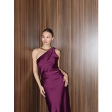 Savorzy Uzun Saten Elbise