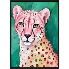 Zestia Siyah Çerçeveli Duvar Tablosu Modern Pop Art Çita Illüstrasyonu Salon Dekoru