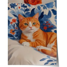 Zestia Poster Rahat Kedi Salon Dekoru