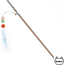 Normadia Renkli Ponpon Tüylü Kedi Oltası, Eğlenceli ve Hareketli Anlar Için