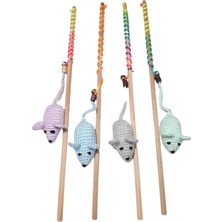Normadia Sevimli Amigurumi Fare Figürlü Çanlı Kedi Oltası 5'li Paket