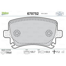 Valeo Arka Balata Passat-Cc-Caddy-Golf5-Golf6-Jetta-A3-A6-Leon-Octavıa-Superb 2004 3C0698451D 1K0698451G 4F0698451D