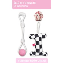 Normadia Üçlü Köpek Oyuncak Seti, Plastik Toplar ve Çekiştirmeli Ip