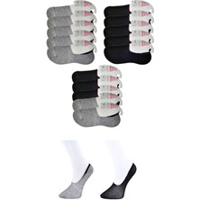 Vexor Siyah ve Gri Kadın Babet Çorap 15 Çift