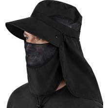 Reva Yüz ve Ense Korumalı Fileli Outdoor Şapka – Ayarlanabilir, Nefes Alabilir