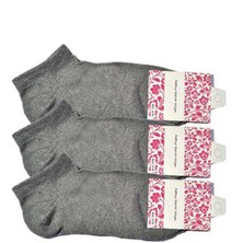 Vexor Gri Kadın Bilek Çorap 3 Çift