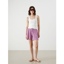 Lc Waikiki Yeni Sezon Beli Lastikli Dokulu Kadın Şort