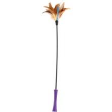 Normadia Doğal Tüylü Kedi Oltası 60 Cm, Eğlenceli ve Dayanıklı Oyun Aracı