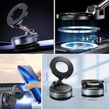 Velisse Accessories 360° Döner Başlıklı Vakumlu  Manyetik Telefon Tutucu