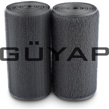 Güyap Yapı Tekstil Cırt Bant 25 M Çift Taraflı Cırt Cırt Bant 10 cm  Füme