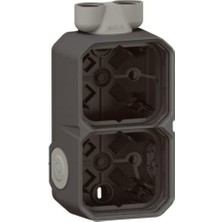 Legrand 069610L 2'li, 2 Girişli Kablo Rakorları Için Sıva Üstü Montaj Kutusu (ISO20) , Antrasit