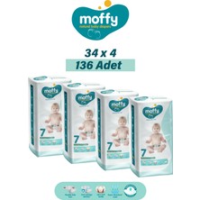 Moffy Jumbo Extra Extra Large No 7 Bebek Bezi (34 x 4) 136 Adet