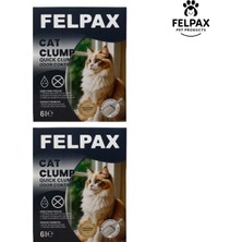 Felpax Premium Aktif Karbonlu Topaklanan Kedi Kumu 6 Lt x 2 Adet