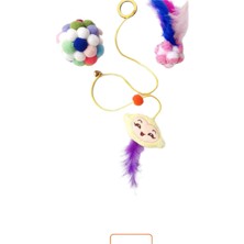 Normadia Eğlenceli Kedi Oltası ve Top Seti, Hareketli ve Renkli Oyunlar