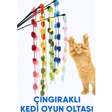 Normadia Renkli Kedi Oyun Oltası, Eğlenceli ve Hareketli Tüy Seti