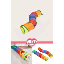 Normadia Renkli Kıvrımlı Katlanabilir Evcil Hayvan Oyun Tüneli, Eğlence Için Mükemmel