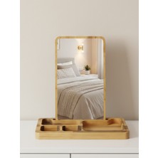 Sevgililer Günü Hediyesi | Ahşap Aynalı Takı Makyaj Kutusu